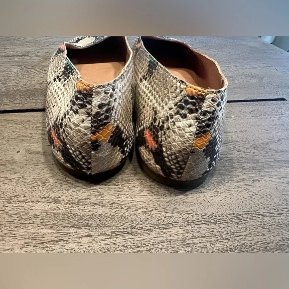 Madewell The Cory D-Orsay Flat Snake Embossed Leather Women’s Size 9 
Slip On - Picture 8 of 11